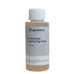 Degritter machine cleaning fluid, available at loud and clear Glasgow, Scotland, U.K.