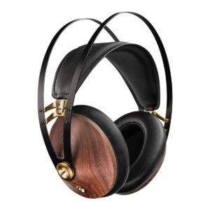 Meze 99 Classics Gen 2 Closed Back Headphones Walnut Gold New Angle View, Available from Loud and Clear Glasgow, Scotland. U.K.