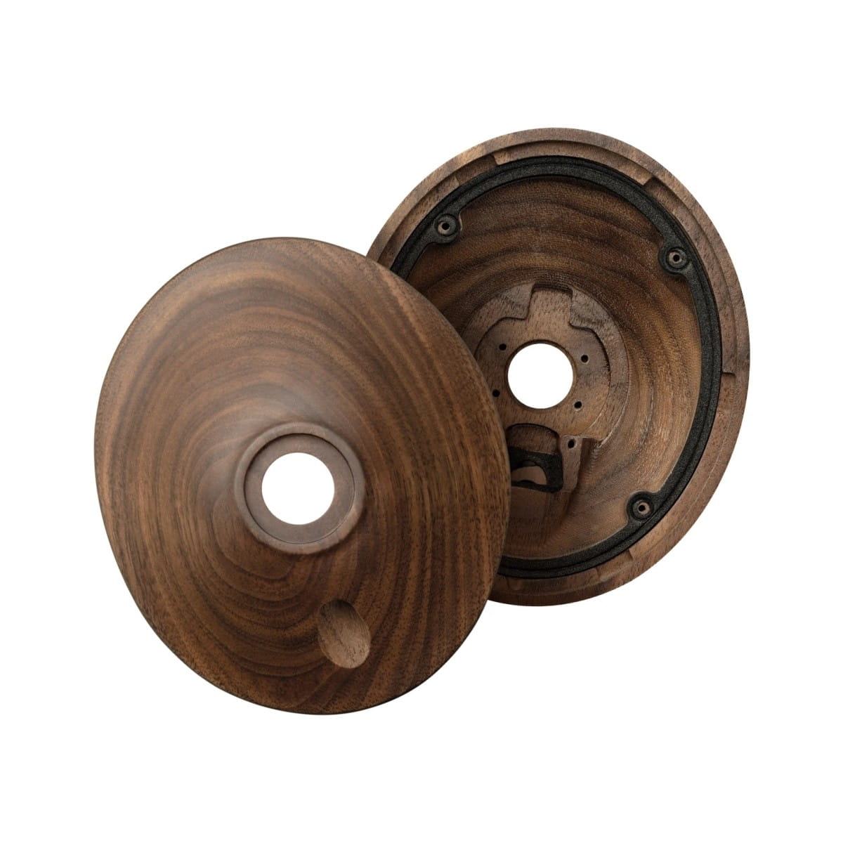 Meze 99 Classics Gen 2 Closed Back Headphones Walnut Gold New Cone View, Available from Loud and Clear Glasgow, Scotland. U.K.
