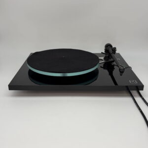 Rega Planar 3 Turntable ND3 Cartridge Pre-Owned Front View Lid Off, Available at Loud and Clear Glasgow, Scotland, U.K.