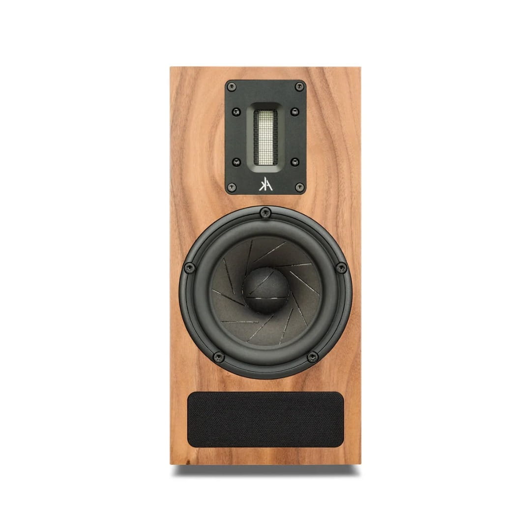 Kerr Acoustics K400 Bookshelf Speakers New View Front, high-end vinyl from loud and clear glasgow, scotland, uk