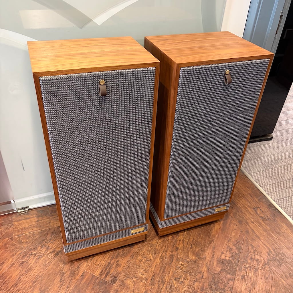 Fyne Audio Vintage Classic 8 Floorstanding Speakers Pre-Owned Grilles View, Available at Loud and Clear Glasgow, Scotland, U.K.